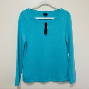 Talbots Turquoise Cashmere Sweater NWT size medium